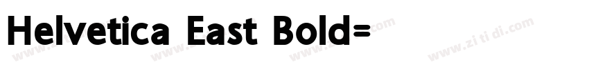 Helvetica East Bold字体转换